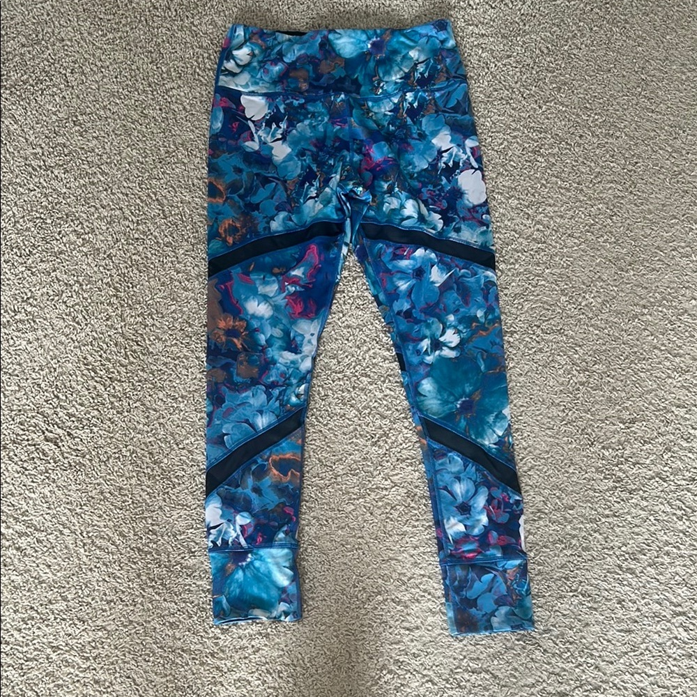 REFLEX Blue Floral Print Leggings